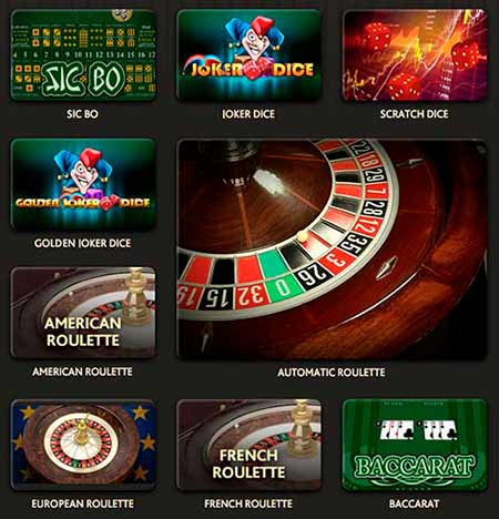 Nogle eksempler på bordspilene i 7Bit Casino anmeldelse.