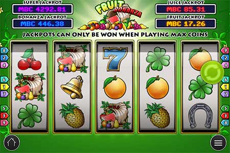 Dette er Fruit Bonanza jackpot slot spil fra spiludbyderen Play'n GO.