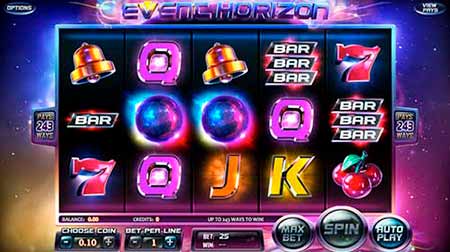 Dette er spilleautomaten Event Horizon fra kasinospiludbyderen Betsoft.