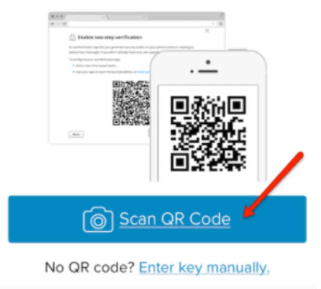 Scan QR-kode fra Authy-appen