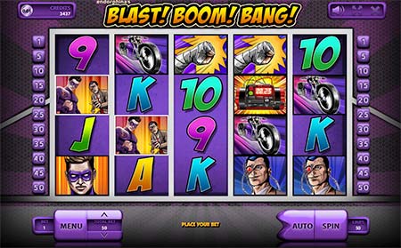 Blast! Boom! Bang! er et Bitcoin-slot-spil med tegneserietema fra kasinospiludbyderen Endorphina. Du kan spille dette slotspil for eksempel på BetChain.