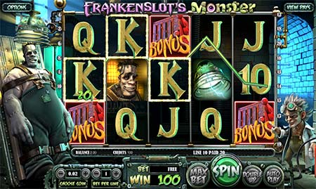 Dette er Frankenslots Monster fra Betsoft, som har et eksempel på bonusrunder. Du kan f.eks. Spille dette slotspil på BitStarz.