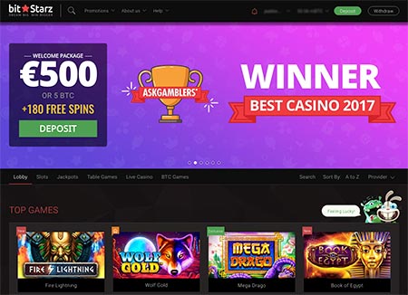 BitStarz blev tildelt det bedste kasino i 2017 af AskGamblers!