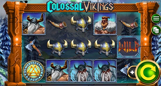 Tämä on Colossal Vikings, uusi kolikkopeli Booming Gamesilta.