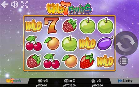 Wild 7 Fruits spillemaskine fra kasinospiludbyder MrSlotty.
