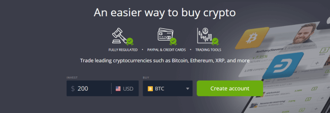 Skærmbillede af etoro.com crypto trading platform