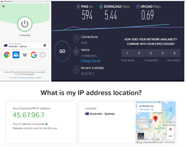 Express VPN käyttäen Sydney, Australia -palvelinta