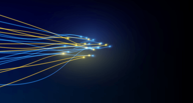 Forbindelseslinje på fiberoptisk netværk telekommunikation concepy
