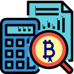 Bitcoin-analyysi-kuvake