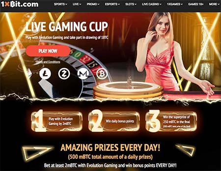 Live Gaming Cup on käynnissä 1xBit Casinolla!