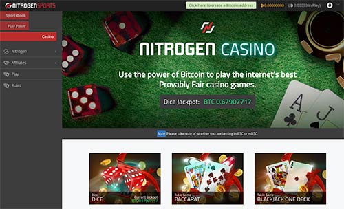 Nitrogen Sports beviseligt retfærdige casinospil.