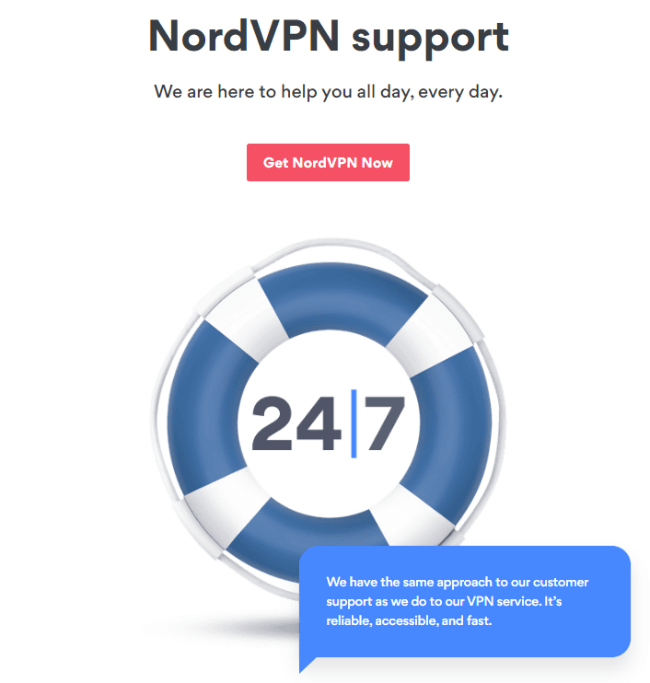 Näyttökuva nordvpn.com-ominaisuussivusta