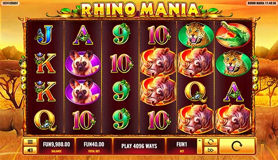 Rhino Mania -korttipaikka Platipukselta.