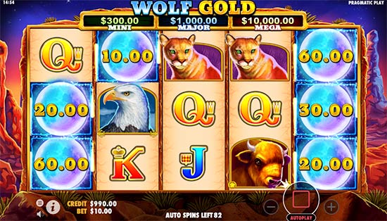 Wolf Gold slot-bonuspeli.