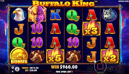 Buffalo King -bonuspeli.