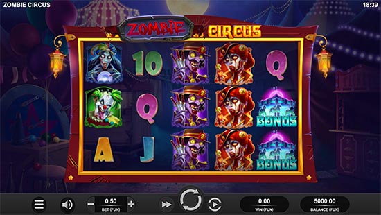 Zombie Circus slot fra Relax Gaming.