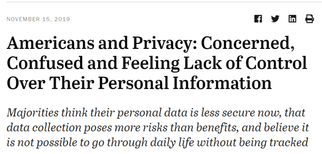 Mangel på privatliv