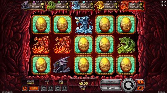 Tom Horn Gamingin Dragon Egg -kolikkopeli.