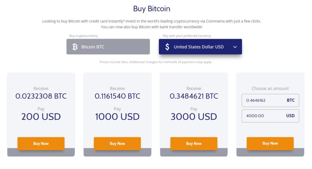 Køb Bitcoin med Coinmama